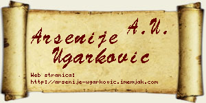 Arsenije Ugarković vizit kartica